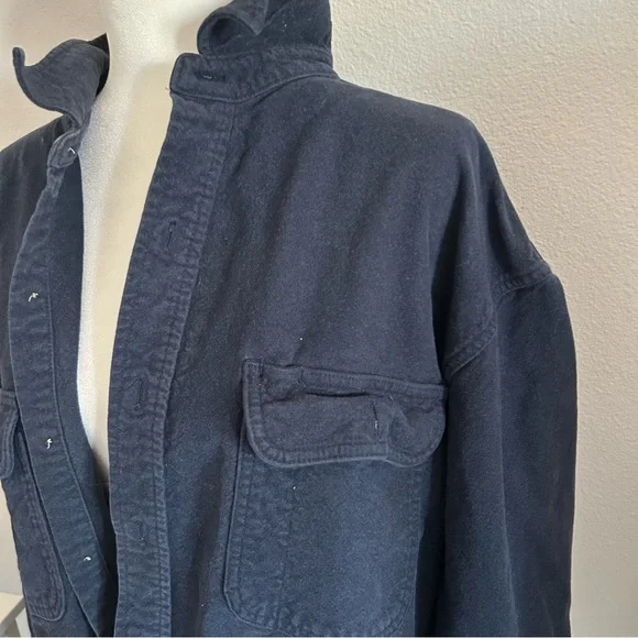 Field & Stream Button Up Heavyweight Flannel In Dark Navy Blue Size XXL Casual - Picture 5 of 10